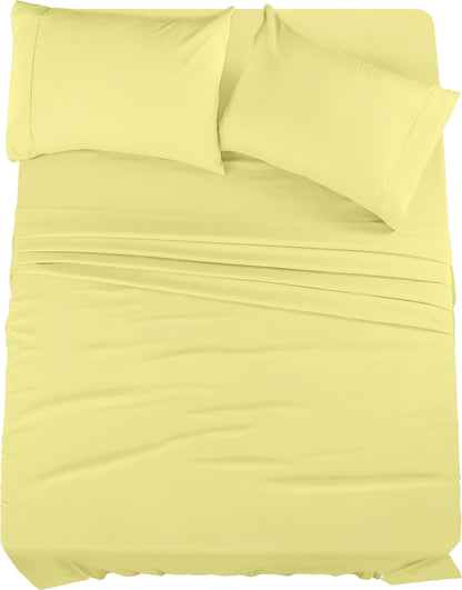 Utopia Bedding Queen Bed Sheets Set - 4 Piece Bedding - Brushed Microfiber - Shrinkage and Fade Resistant - Easy Care