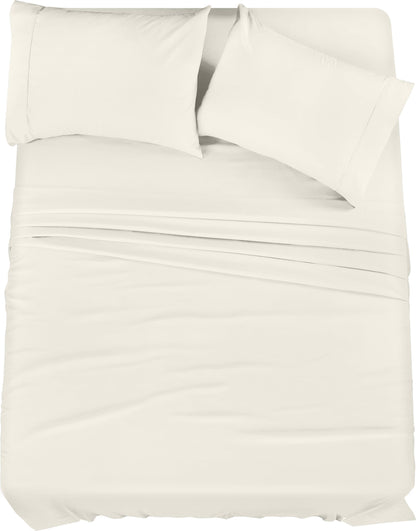 Utopia Bedding Queen Bed Sheets Set - 4 Piece Bedding - Brushed Microfiber - Shrinkage and Fade Resistant - Easy Care