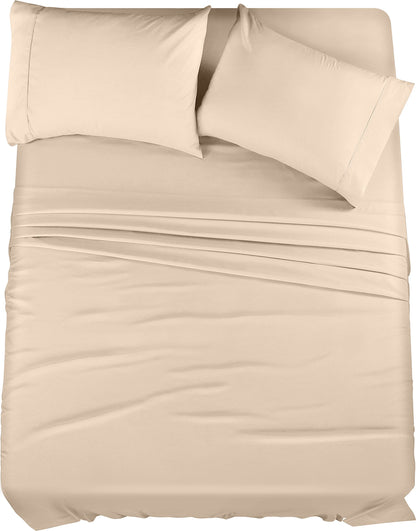 Utopia Bedding Queen Bed Sheets Set - 4 Piece Bedding - Brushed Microfiber - Shrinkage and Fade Resistant - Easy Care