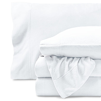 Bare Home Super Soft Fleece Sheet Set - Split Head Flex King Size - Extra Plush Polar Fleece, No-Pilling Bed Sheets - All Season Cozy Warmth