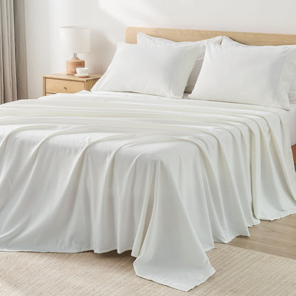 Microfiber Queen Sheet, Deep Pocket Up to 16", Hotel Luxury Breathable & Cooling Bed Sheet Set