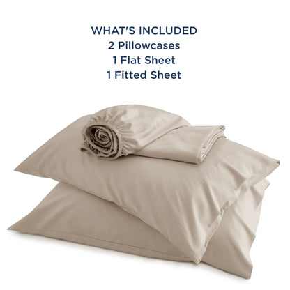 Bedsure King Size Sheet Set, Cooling Sheets King, Deep Pocket Up to 16", Hotel Luxury Silky Bedding Sheets & Pillowcases