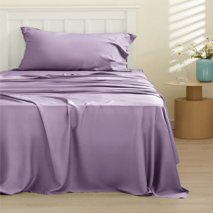 Bedsure King Size Sheet Set, Cooling Sheets King, Deep Pocket Up to 16", Hotel Luxury Silky Bedding Sheets & Pillowcases