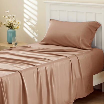 Bedsure King Size Sheet Set, Cooling Sheets King, Deep Pocket Up to 16", Hotel Luxury Silky Bedding Sheets & Pillowcases