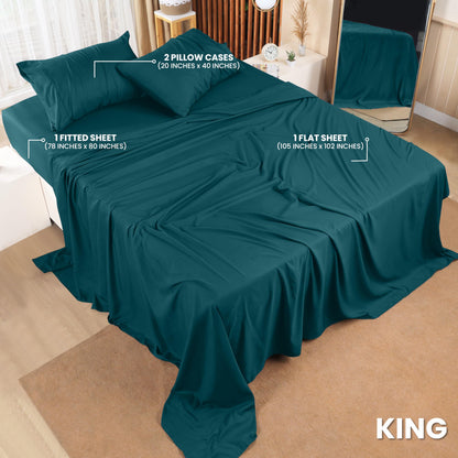 Utopia Bedding Queen Bed Sheets Set - 4 Piece Bedding - Brushed Microfiber - Shrinkage and Fade Resistant - Easy Care