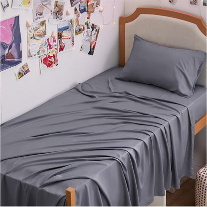 Bedsure King Size Sheet Set, Cooling Sheets King, Deep Pocket Up to 16", Hotel Luxury Silky Bedding Sheets & Pillowcases