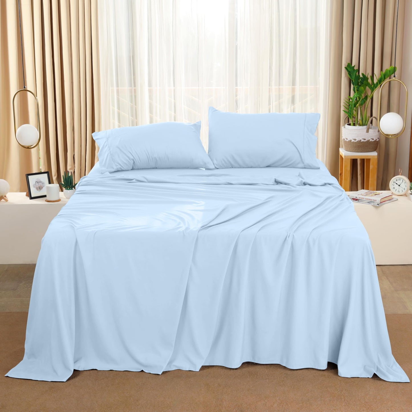 Utopia Bedding Queen Bed Sheets Set - 4 Piece Bedding - Brushed Microfiber - Shrinkage and Fade Resistant - Easy Care