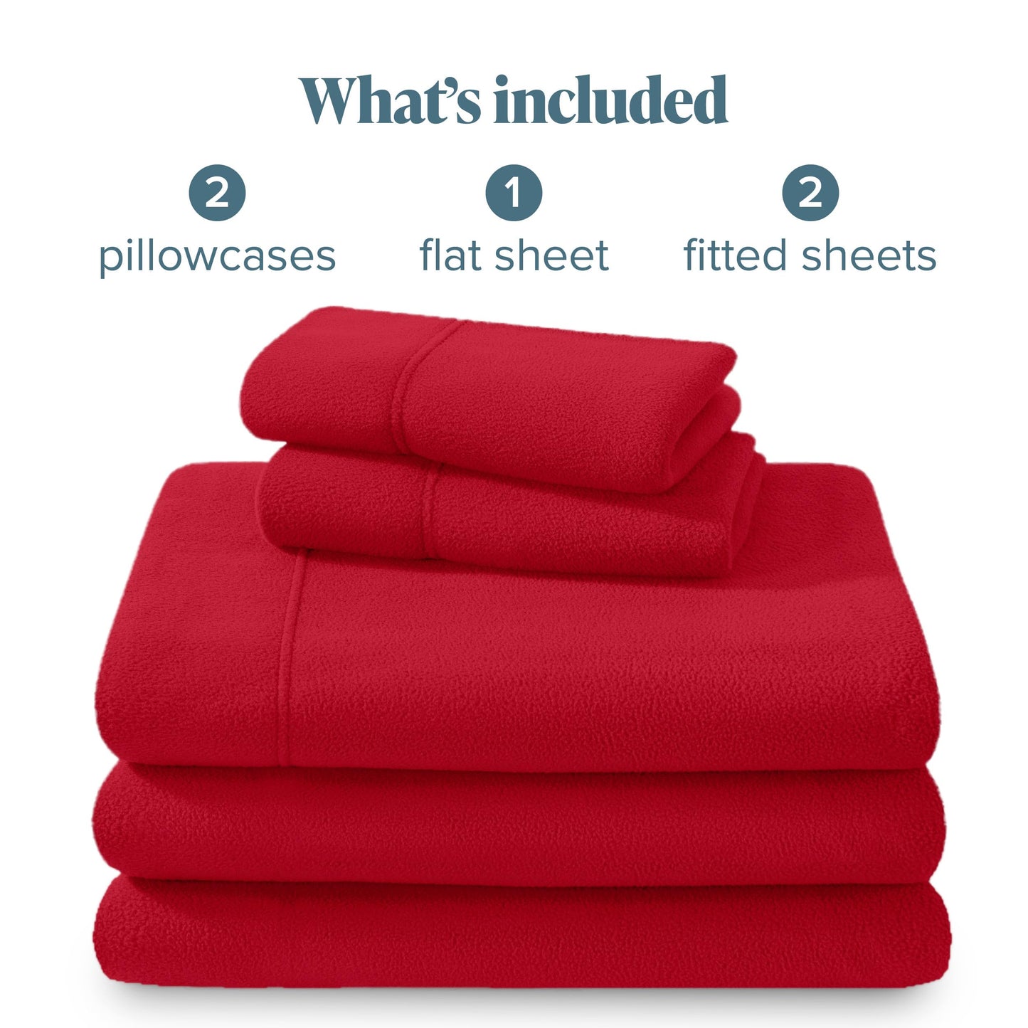 Bare Home Super Soft Fleece Sheet Set - Split Head Flex King Size - Extra Plush Polar Fleece, No-Pilling Bed Sheets - All Season Cozy Warmth