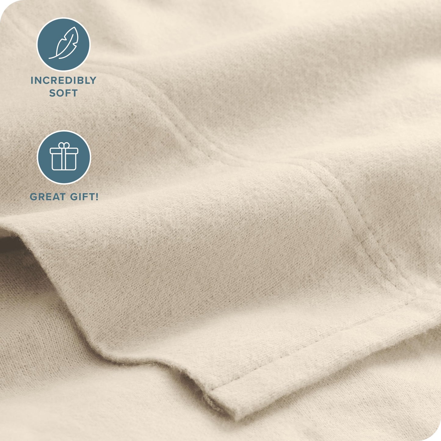 Bare Home Flannel Sheet Set 100% Cotton, Velvety Soft Heavyweight - Double Brushed Flannel - Deep Pocket (Split King, Grey)