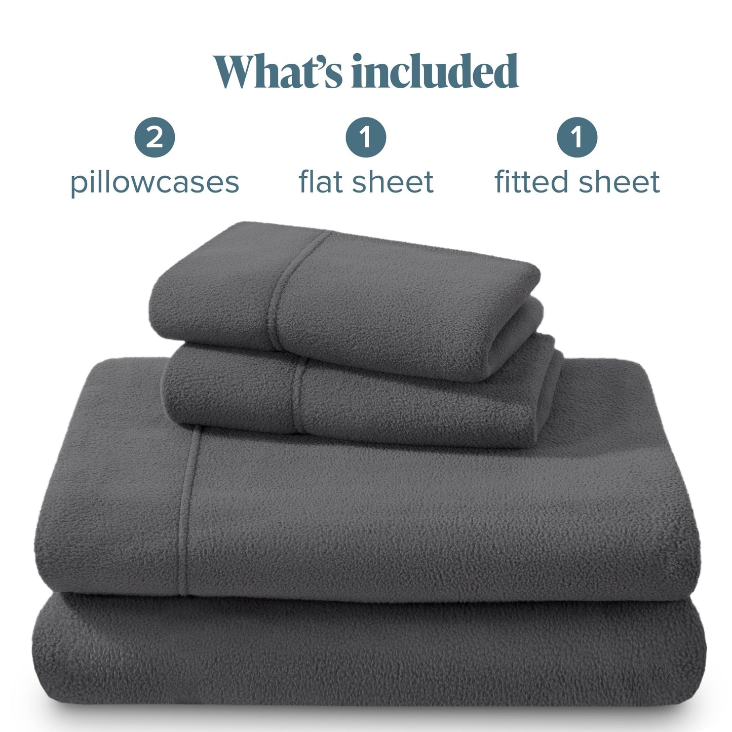 Bare Home Super Soft Fleece Sheet Set - Split Head Flex King Size - Extra Plush Polar Fleece, No-Pilling Bed Sheets - All Season Cozy Warmth