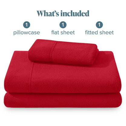 Bare Home Super Soft Fleece Sheet Set - Split Head Flex King Size - Extra Plush Polar Fleece, No-Pilling Bed Sheets - All Season Cozy Warmth