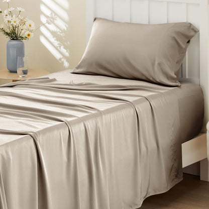 Bedsure King Size Sheet Set, Cooling Sheets King, Deep Pocket Up to 16", Hotel Luxury Silky Bedding Sheets & Pillowcases