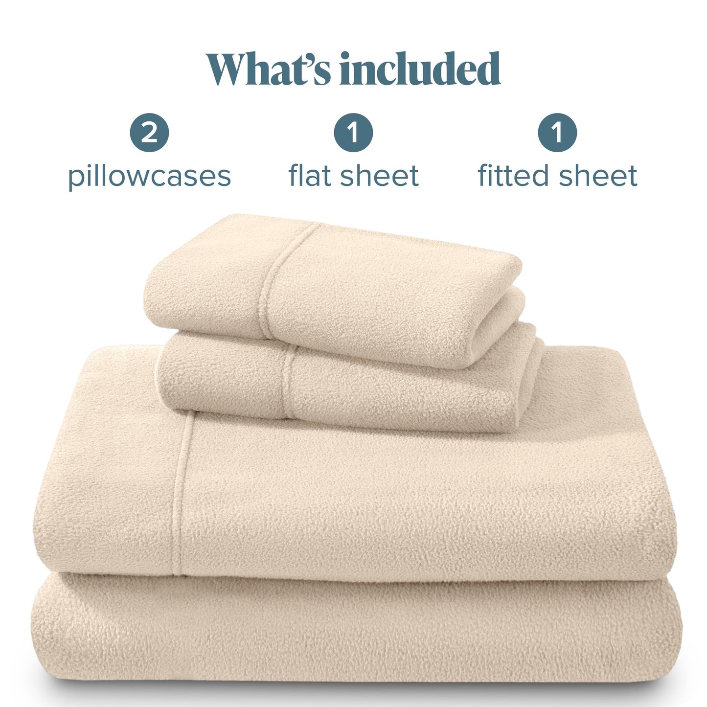 Bare Home Super Soft Fleece Sheet Set - Split Head Flex King Size - Extra Plush Polar Fleece, No-Pilling Bed Sheets - All Season Cozy Warmth