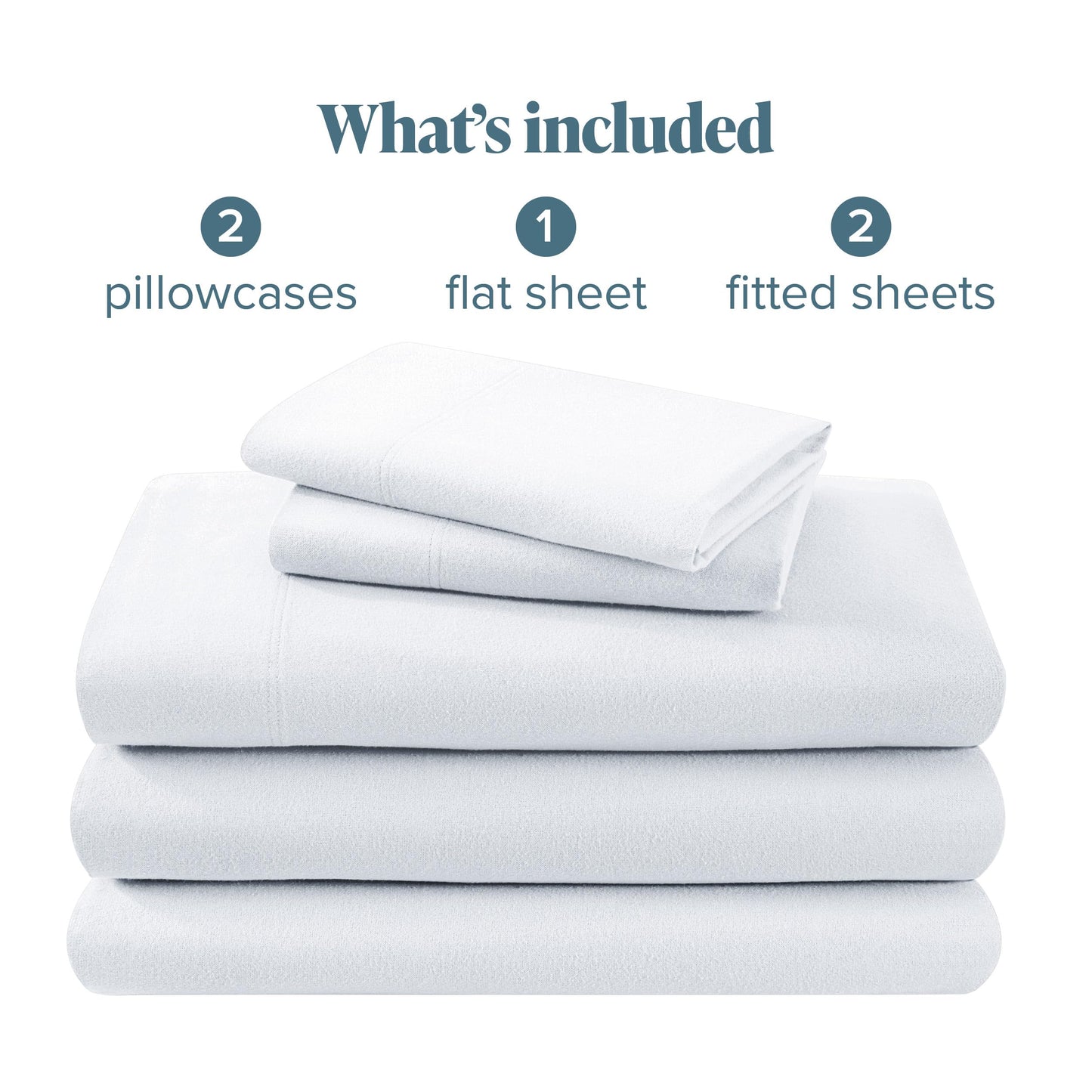 Bare Home Flannel Sheet Set 100% Cotton, Velvety Soft Heavyweight - Double Brushed Flannel - Deep Pocket (Split King, Grey)