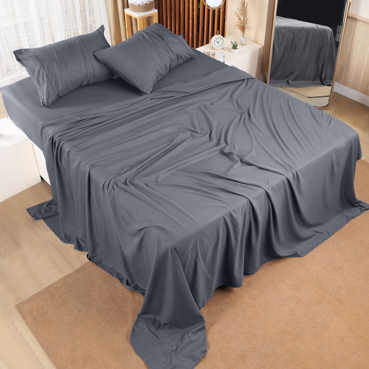 Utopia Bedding Queen Bed Sheets Set - 4 Piece Bedding - Brushed Microfiber - Shrinkage and Fade Resistant - Easy Care