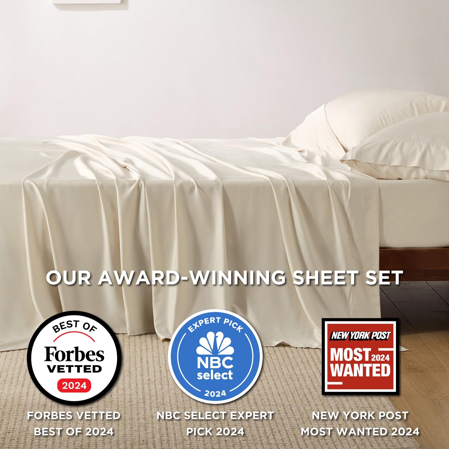 Bedsure King Size Sheet Set, Cooling Sheets King, Deep Pocket Up to 16", Hotel Luxury Silky Bedding Sheets & Pillowcases