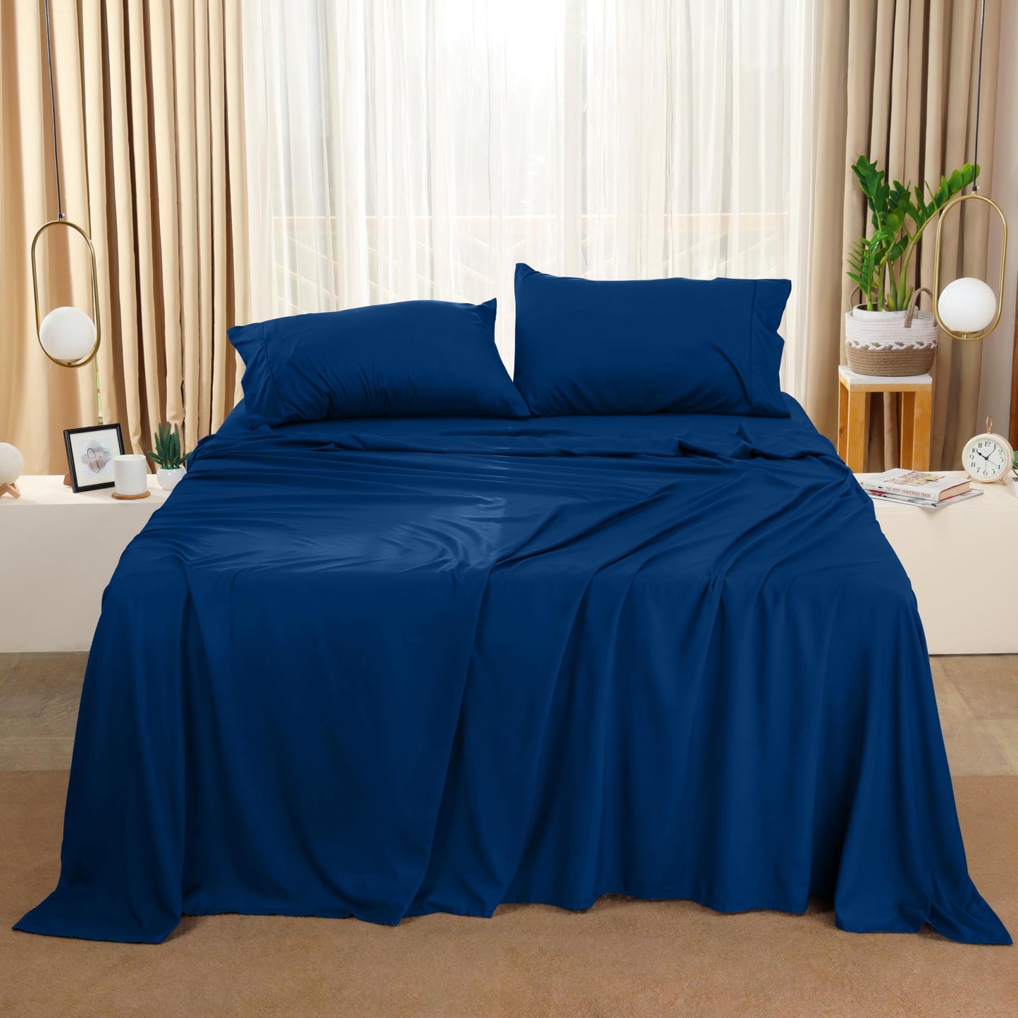 Utopia Bedding Queen Bed Sheets Set - 4 Piece Bedding - Brushed Microfiber - Shrinkage and Fade Resistant - Easy Care