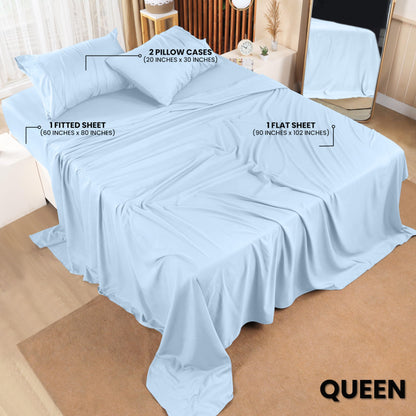 Utopia Bedding Queen Bed Sheets Set - 4 Piece Bedding - Brushed Microfiber - Shrinkage and Fade Resistant - Easy Care