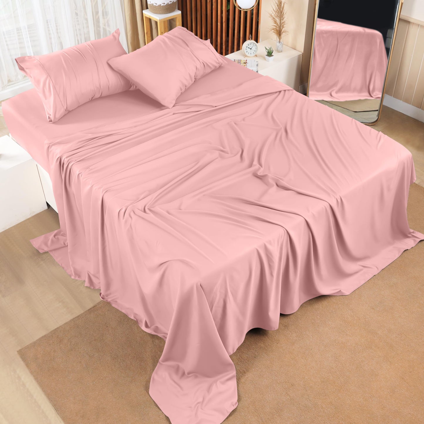 Utopia Bedding Queen Bed Sheets Set - 4 Piece Bedding - Brushed Microfiber - Shrinkage and Fade Resistant - Easy Care