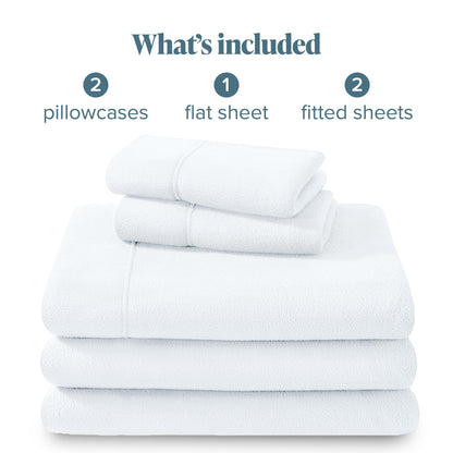 Bare Home Super Soft Fleece Sheet Set - Split Head Flex King Size - Extra Plush Polar Fleece, No-Pilling Bed Sheets - All Season Cozy Warmth