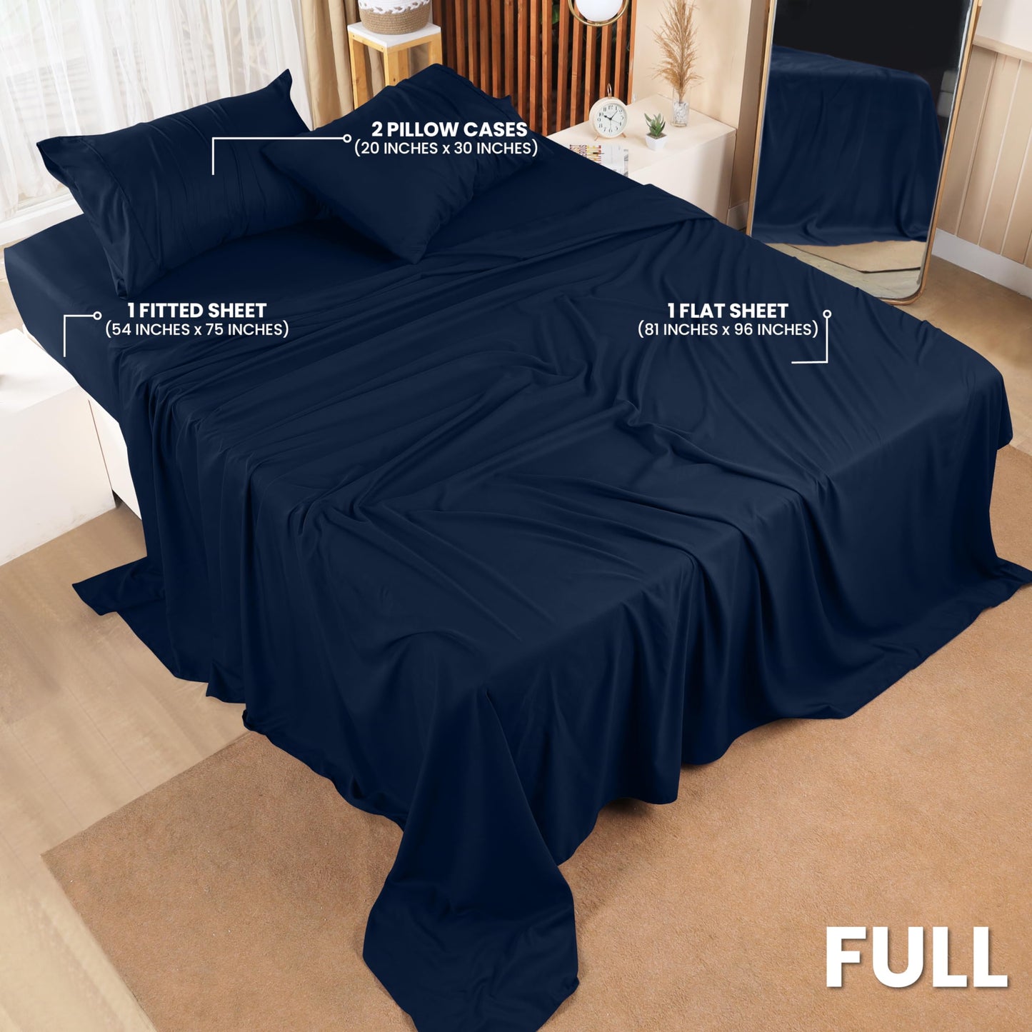 Utopia Bedding Queen Bed Sheets Set - 4 Piece Bedding - Brushed Microfiber - Shrinkage and Fade Resistant - Easy Care