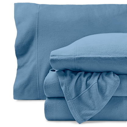 Bare Home Super Soft Fleece Sheet Set - Split Head Flex King Size - Extra Plush Polar Fleece, No-Pilling Bed Sheets - All Season Cozy Warmth