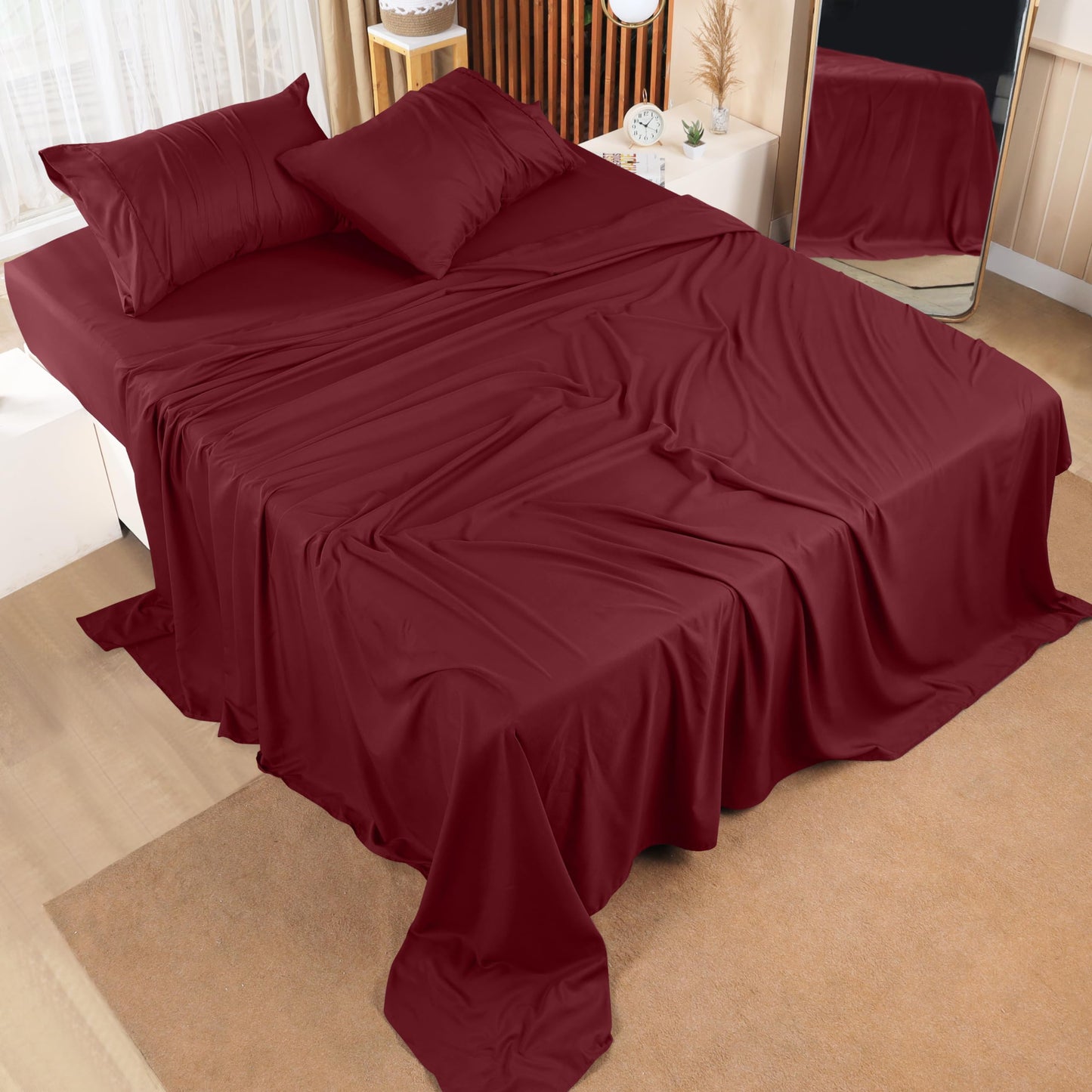 Utopia Bedding Queen Bed Sheets Set - 4 Piece Bedding - Brushed Microfiber - Shrinkage and Fade Resistant - Easy Care