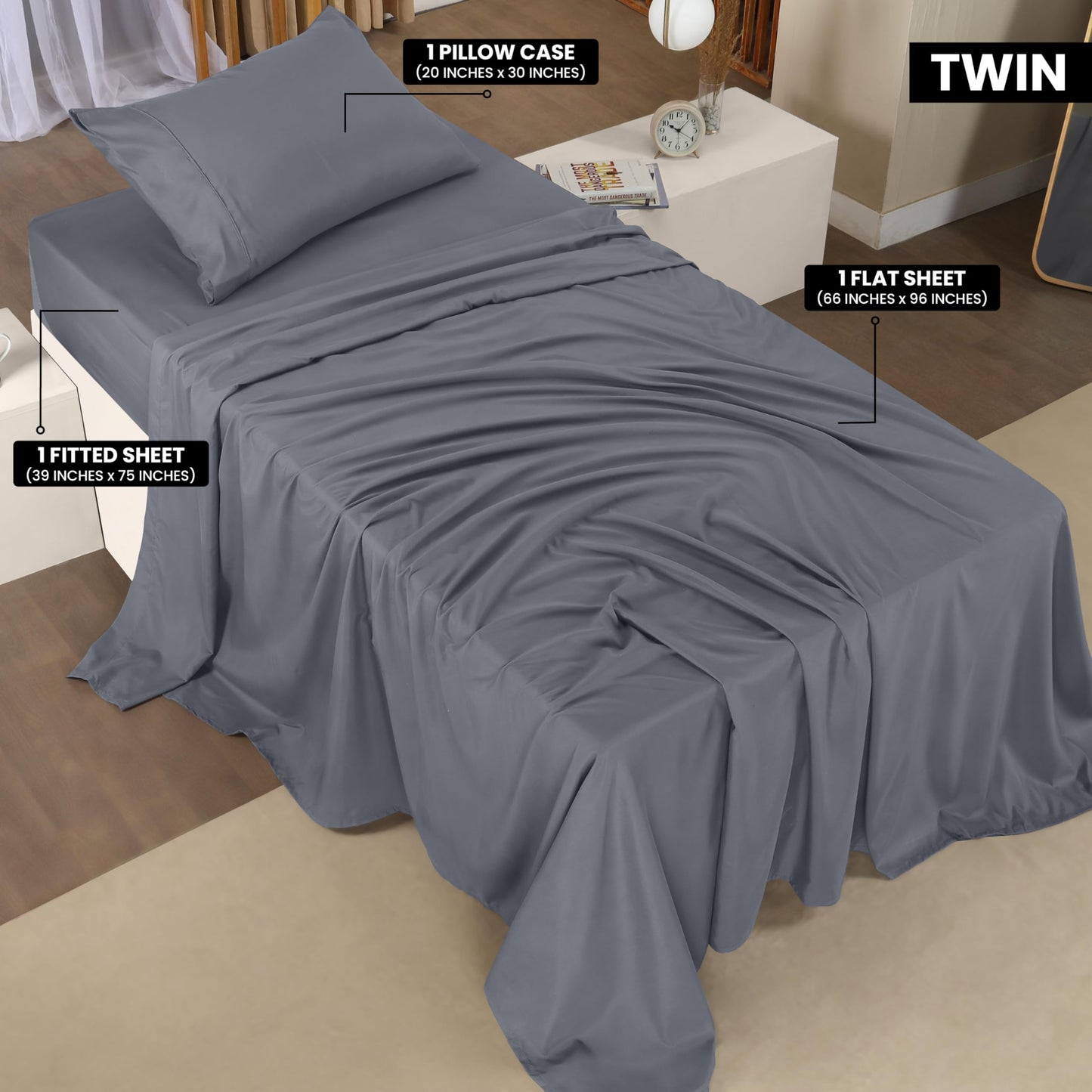 Utopia Bedding Queen Bed Sheets Set - 4 Piece Bedding - Brushed Microfiber - Shrinkage and Fade Resistant - Easy Care