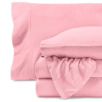 Bare Home Super Soft Fleece Sheet Set - Split Head Flex King Size - Extra Plush Polar Fleece, No-Pilling Bed Sheets - All Season Cozy Warmth