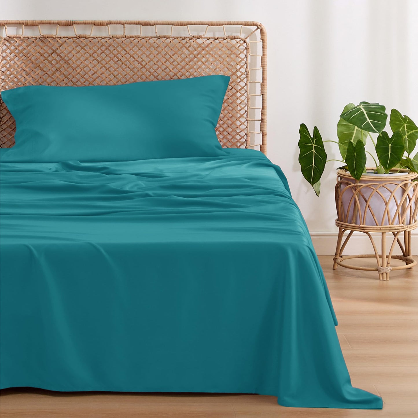 Bedsure King Size Sheet Set, Cooling Sheets King, Deep Pocket Up to 16", Hotel Luxury Silky Bedding Sheets & Pillowcases