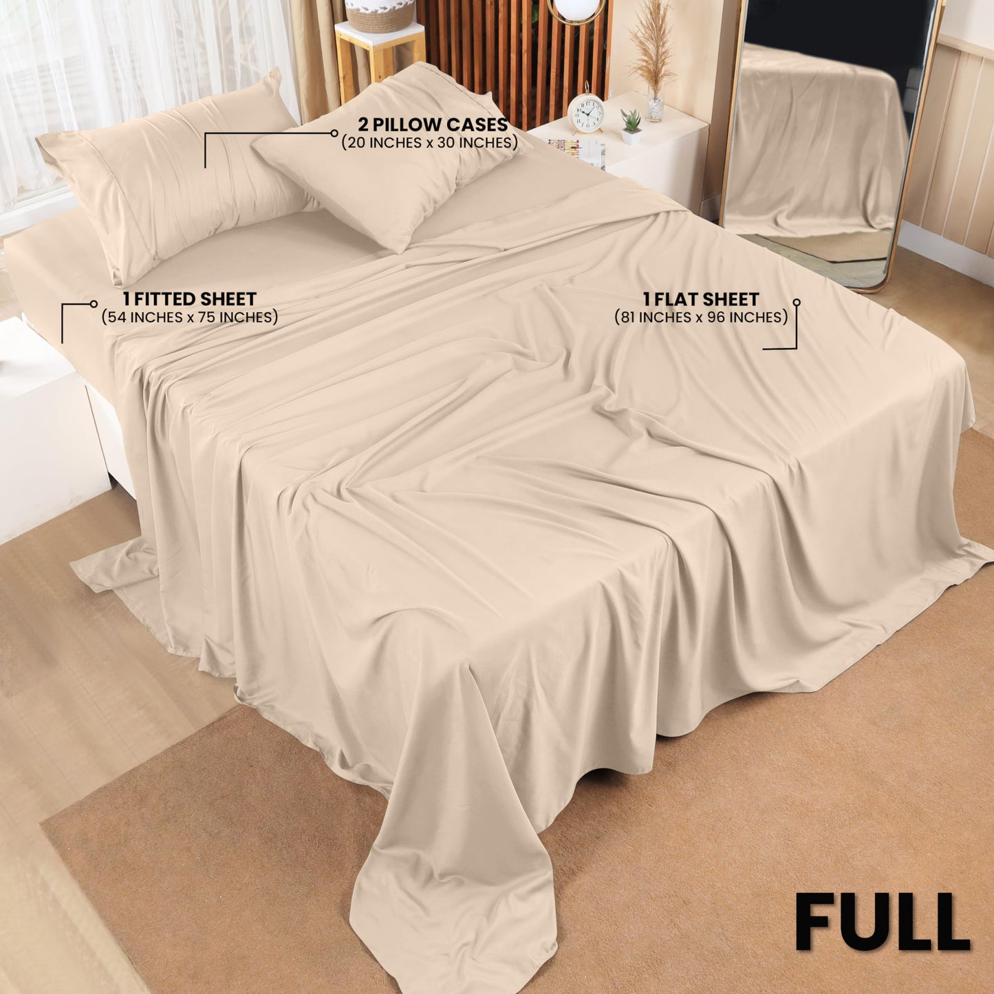 Utopia Bedding Queen Bed Sheets Set - 4 Piece Bedding - Brushed Microfiber - Shrinkage and Fade Resistant - Easy Care