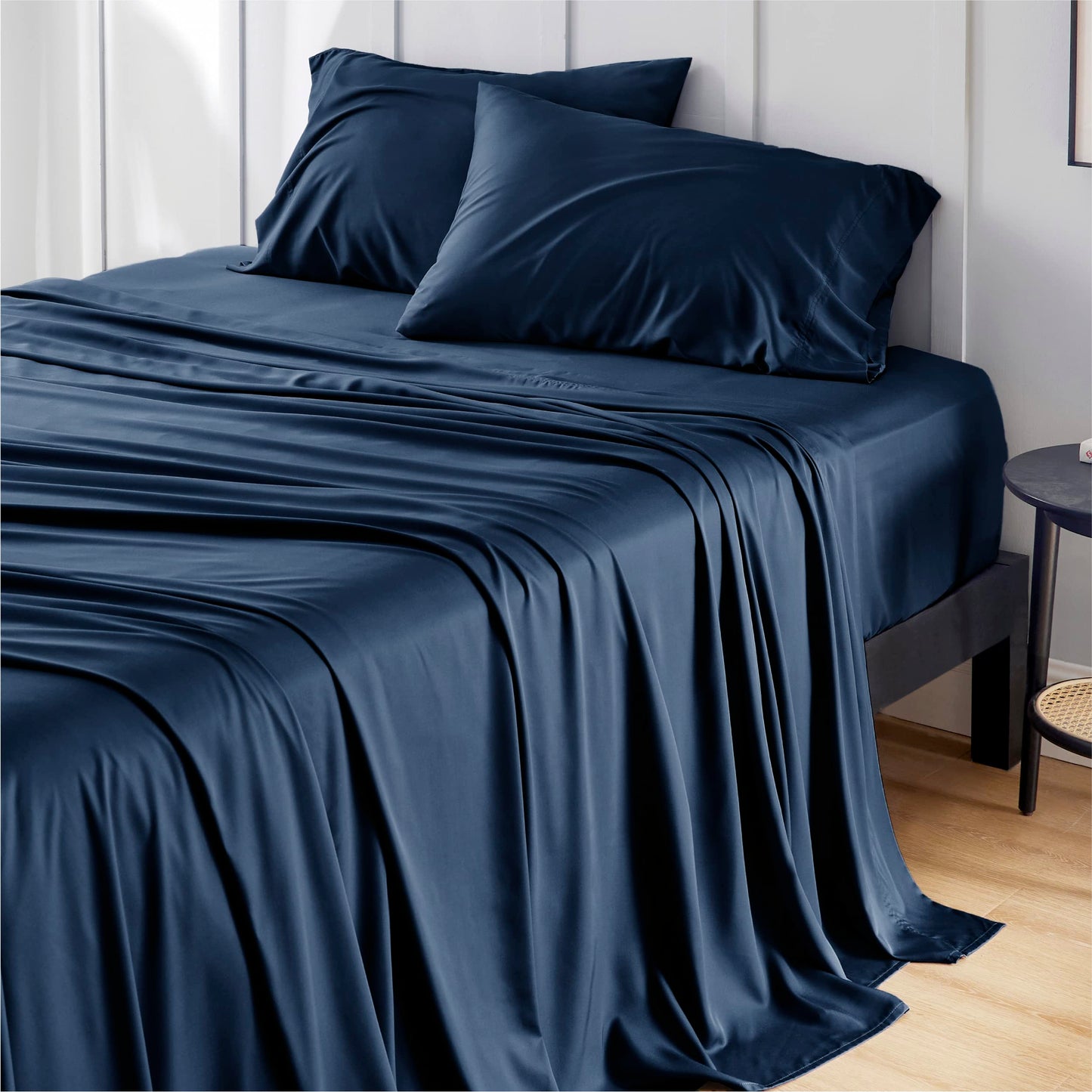 Bedsure King Size Sheet Set, Cooling Sheets King, Deep Pocket Up to 16", Hotel Luxury Silky Bedding Sheets & Pillowcases