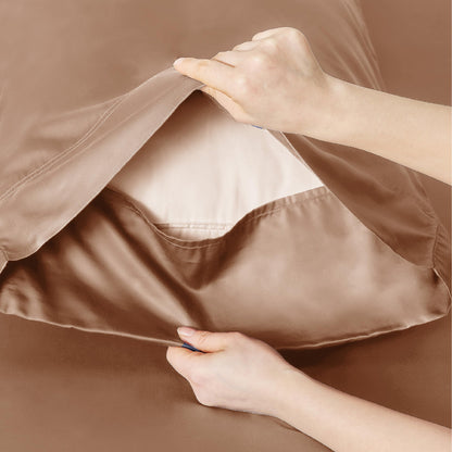 Bedsure King Size Sheet Set, Cooling Sheets King, Deep Pocket Up to 16", Hotel Luxury Silky Bedding Sheets & Pillowcases