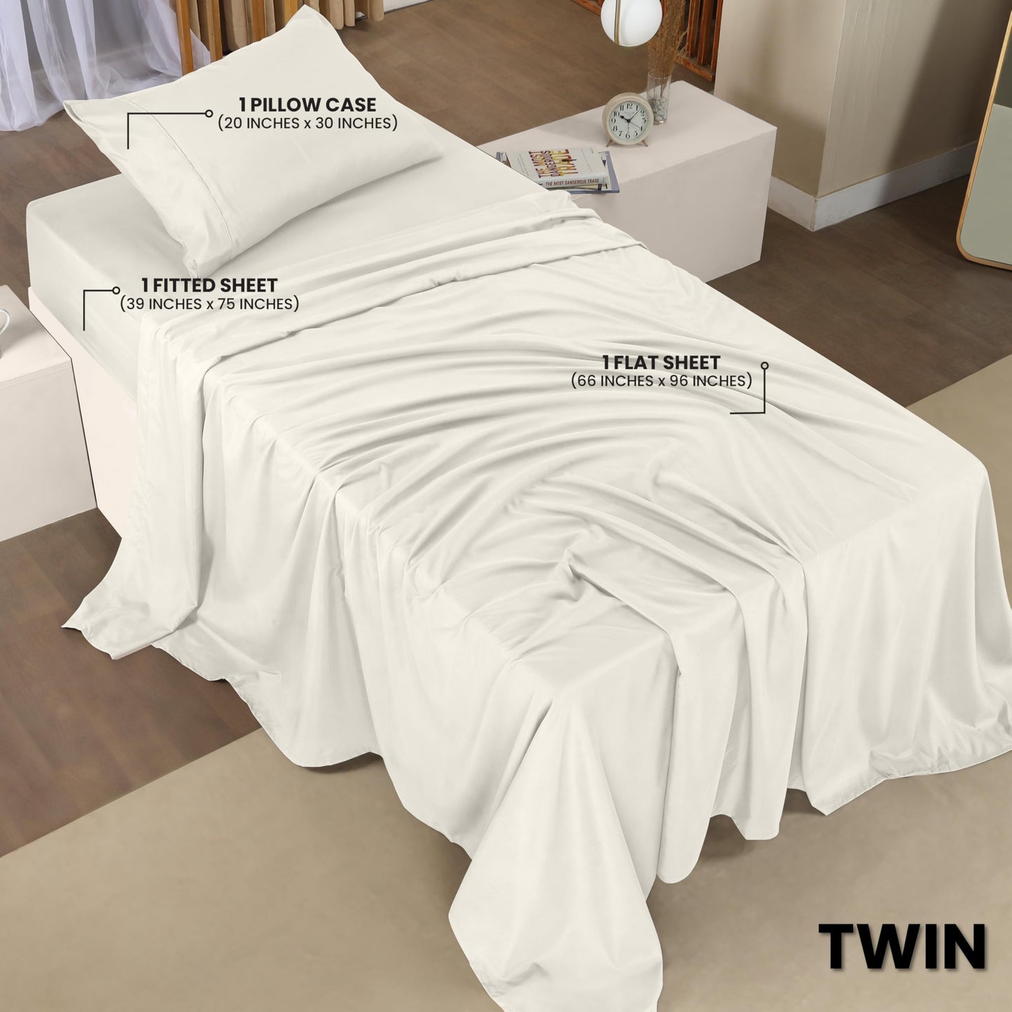 Utopia Bedding Queen Bed Sheets Set - 4 Piece Bedding - Brushed Microfiber - Shrinkage and Fade Resistant - Easy Care