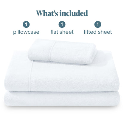 Bare Home Super Soft Fleece Sheet Set - Split Head Flex King Size - Extra Plush Polar Fleece, No-Pilling Bed Sheets - All Season Cozy Warmth