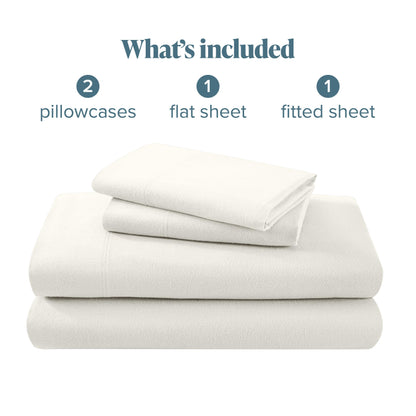 Bare Home Flannel Sheet Set 100% Cotton, Velvety Soft Heavyweight - Double Brushed Flannel - Deep Pocket (Split King, Grey)