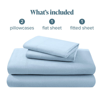 Bare Home Flannel Sheet Set 100% Cotton, Velvety Soft Heavyweight - Double Brushed Flannel - Deep Pocket (Split King, Grey)