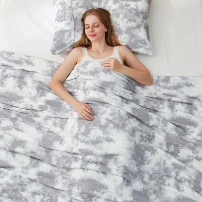 Cozy Bliss Cooling Comforter Set Queen Size, Double-Sided Cool Tech Cooling Blankets for Hot Sleepers and Night Sweats