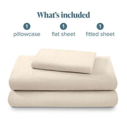 Bare Home Flannel Sheet Set 100% Cotton, Velvety Soft Heavyweight - Double Brushed Flannel - Deep Pocket (Split King, Grey)