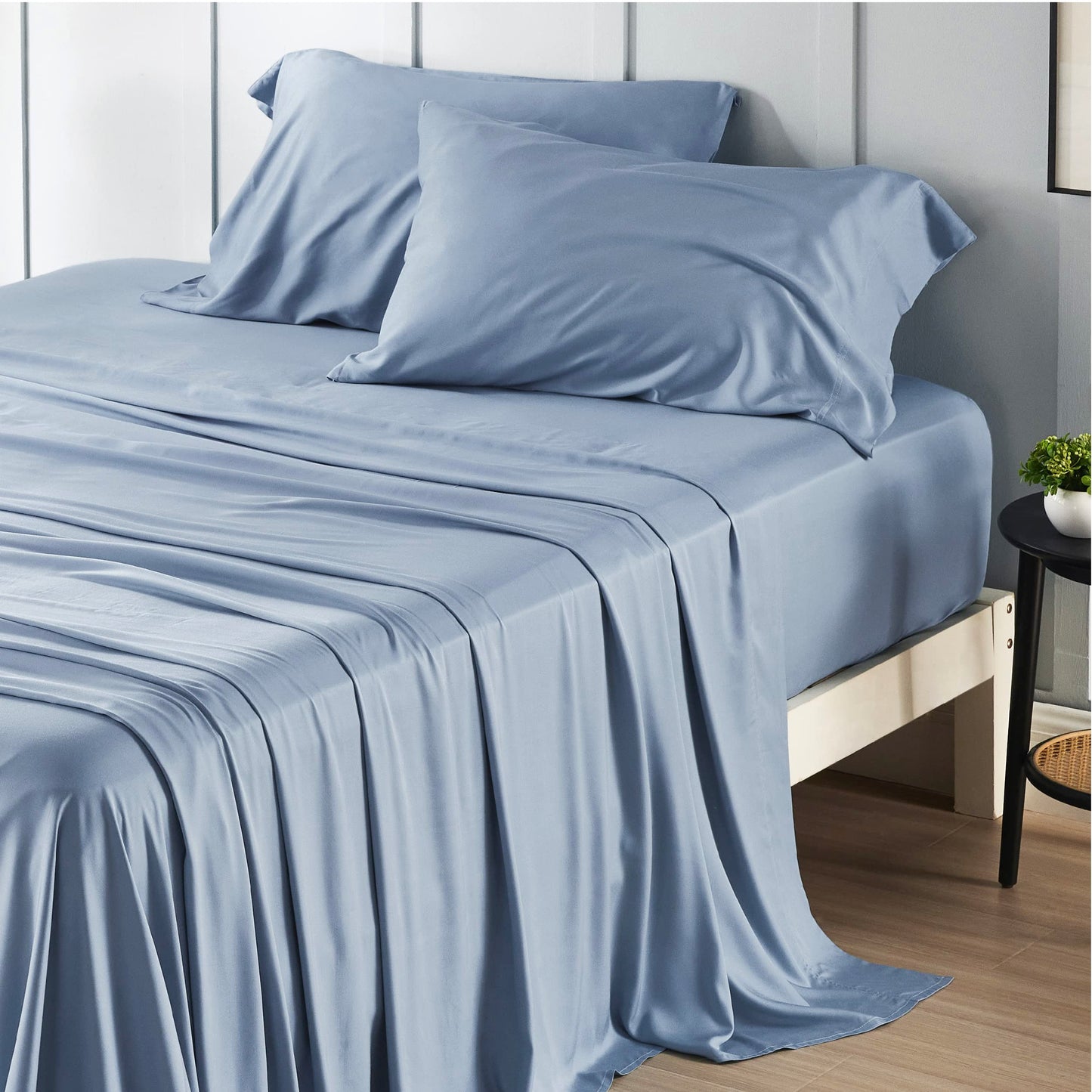 Bedsure King Size Sheet Set, Cooling Sheets King, Deep Pocket Up to 16", Hotel Luxury Silky Bedding Sheets & Pillowcases