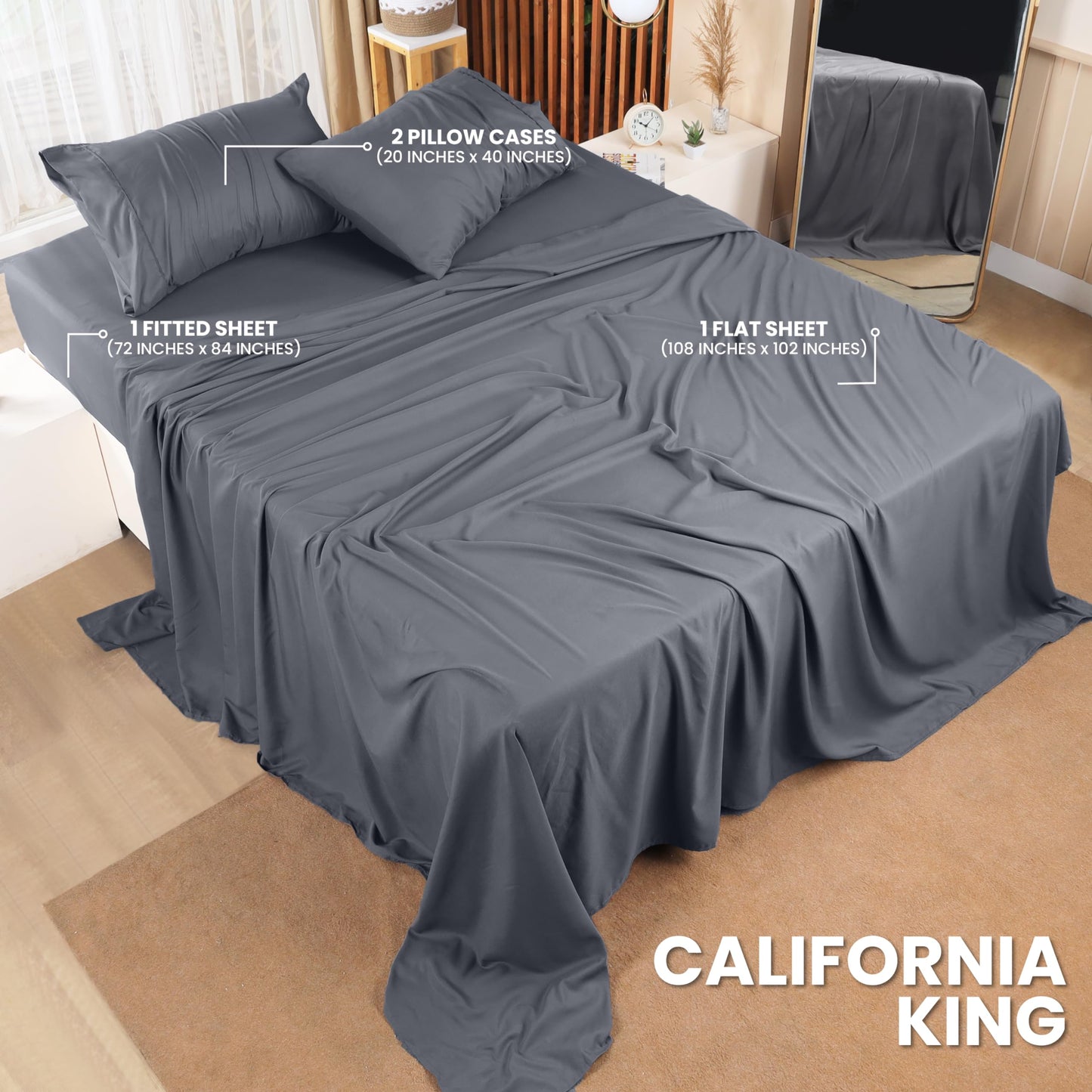 Utopia Bedding Queen Bed Sheets Set - 4 Piece Bedding - Brushed Microfiber - Shrinkage and Fade Resistant - Easy Care