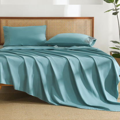 Microfiber Queen Sheet, Deep Pocket Up to 16", Hotel Luxury Breathable & Cooling Bed Sheet Set