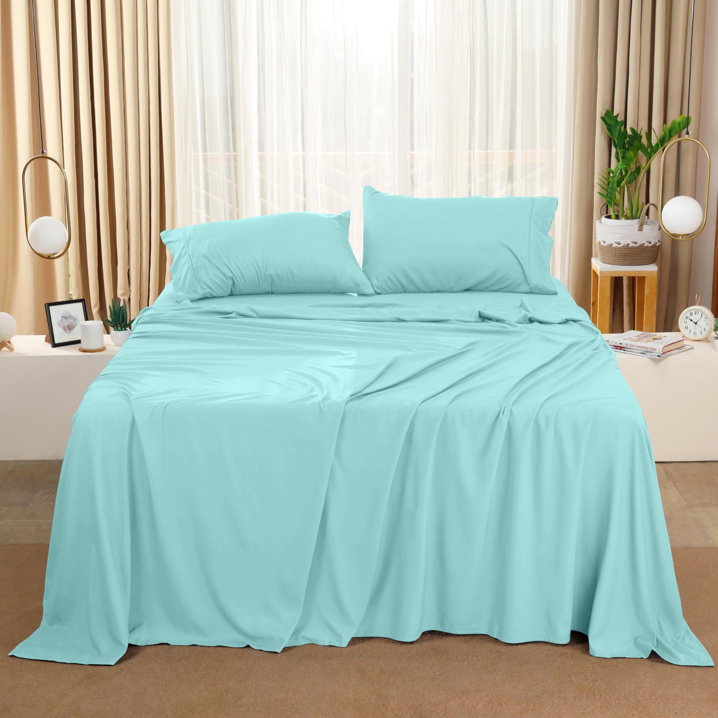 Utopia Bedding Queen Bed Sheets Set - 4 Piece Bedding - Brushed Microfiber - Shrinkage and Fade Resistant - Easy Care