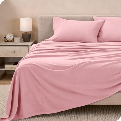 Bare Home Super Soft Fleece Sheet Set - Split Head Flex King Size - Extra Plush Polar Fleece, No-Pilling Bed Sheets - All Season Cozy Warmth