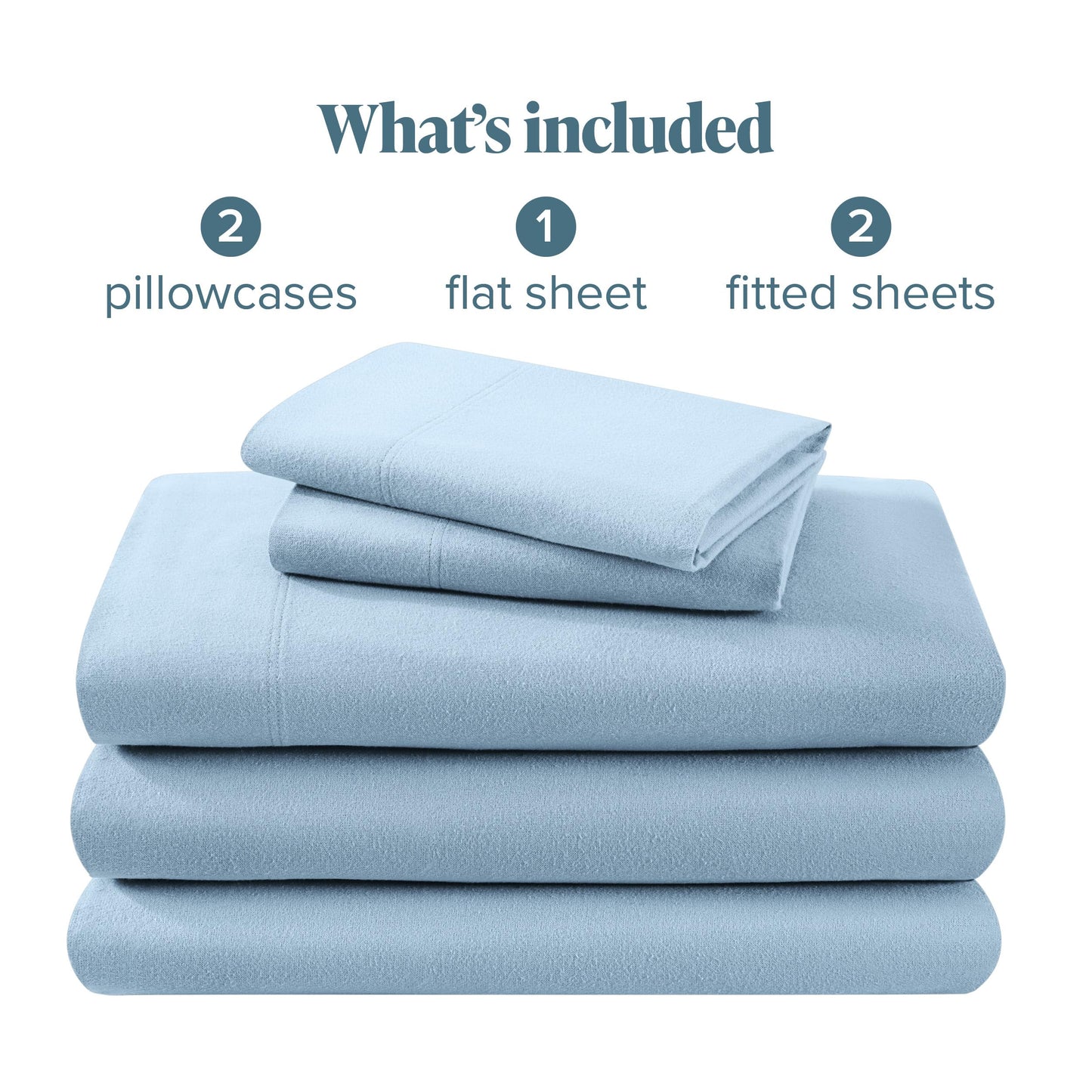 Bare Home Flannel Sheet Set 100% Cotton, Velvety Soft Heavyweight - Double Brushed Flannel - Deep Pocket (Split King, Grey)