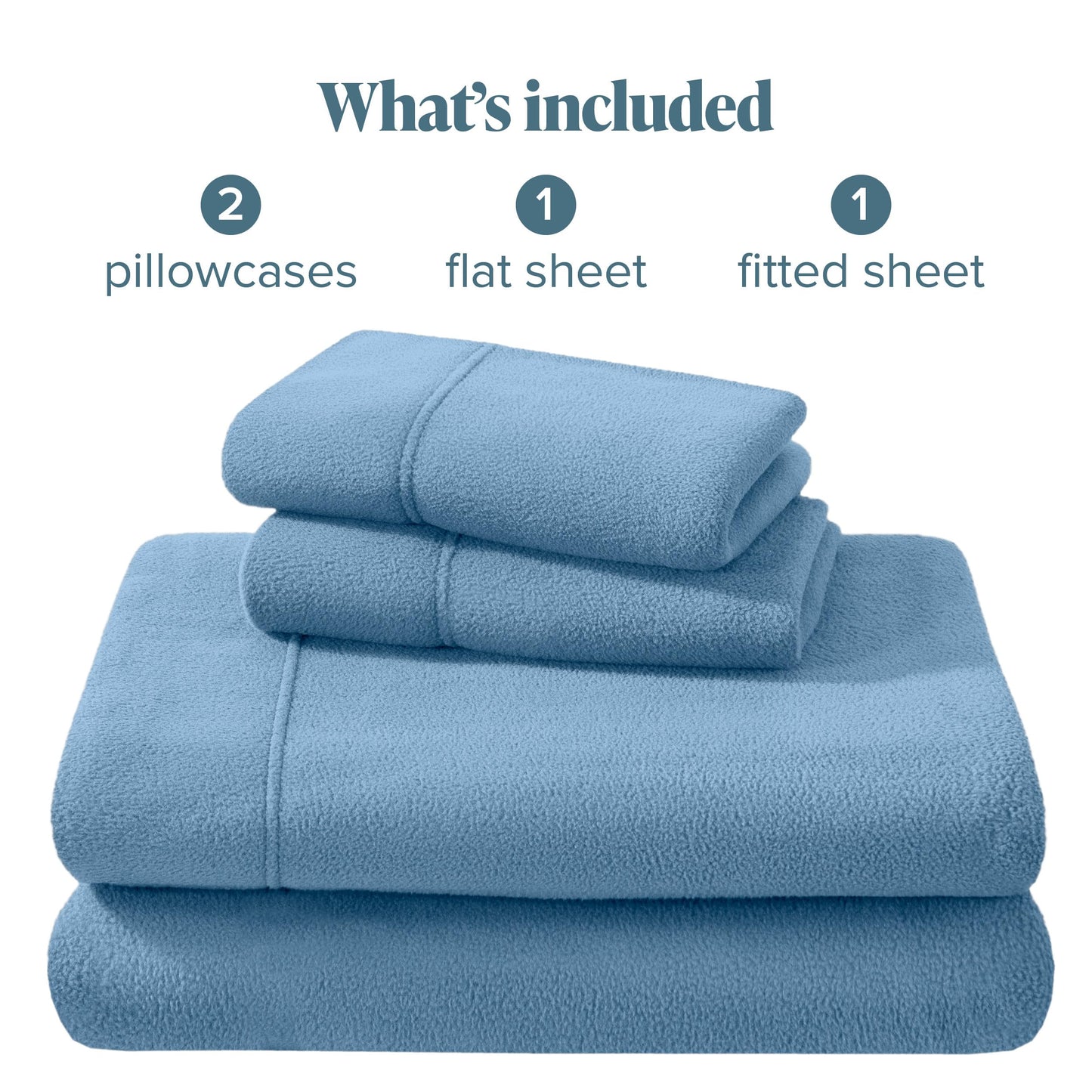 Bare Home Super Soft Fleece Sheet Set - Split Head Flex King Size - Extra Plush Polar Fleece, No-Pilling Bed Sheets - All Season Cozy Warmth