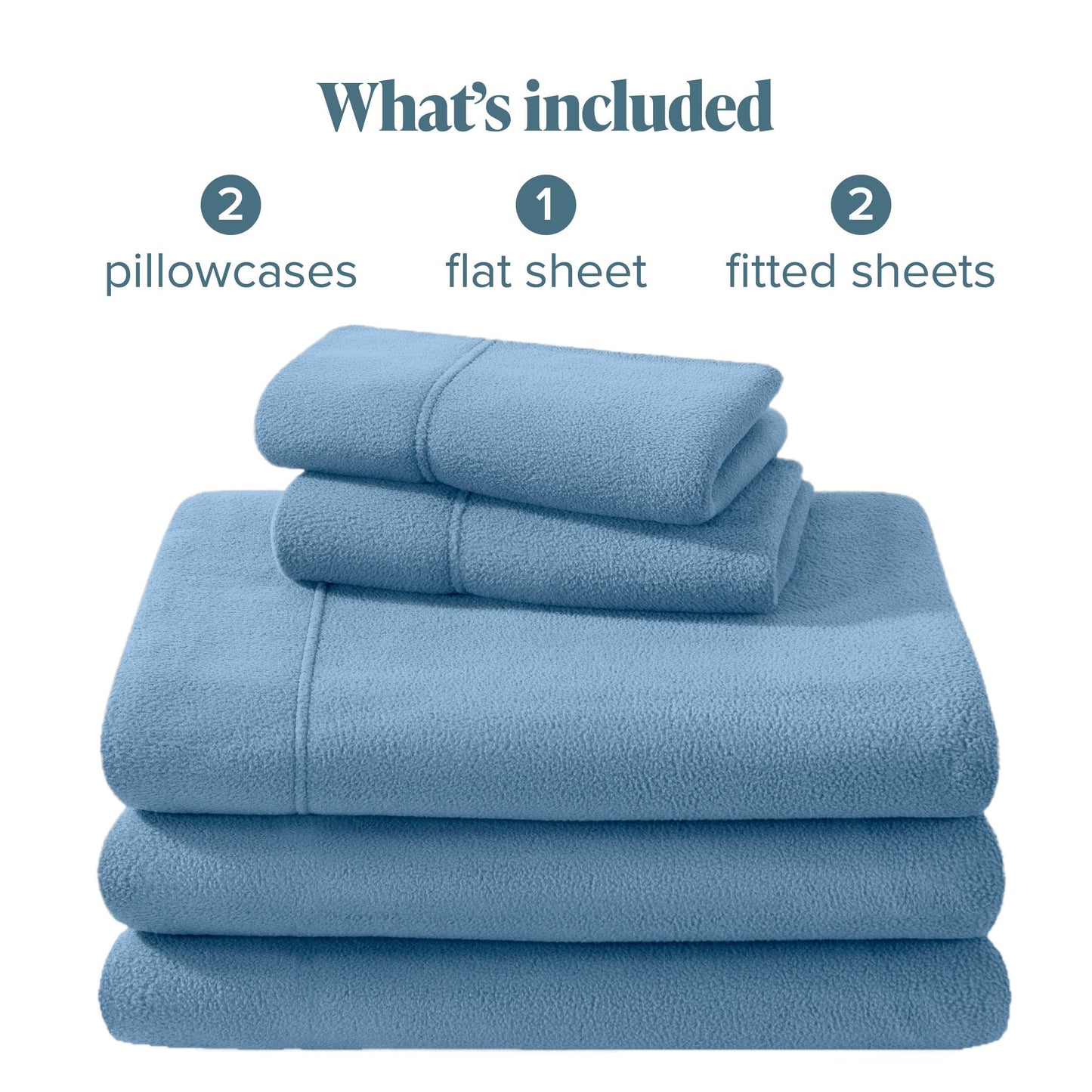 Bare Home Super Soft Fleece Sheet Set - Split Head Flex King Size - Extra Plush Polar Fleece, No-Pilling Bed Sheets - All Season Cozy Warmth