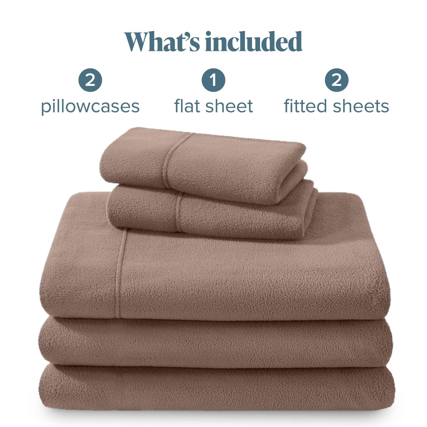 Bare Home Super Soft Fleece Sheet Set - Split Head Flex King Size - Extra Plush Polar Fleece, No-Pilling Bed Sheets - All Season Cozy Warmth