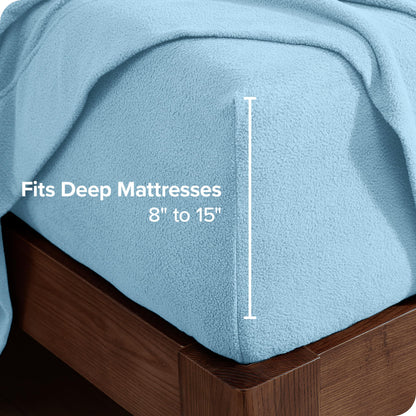 Bare Home Super Soft Fleece Sheet Set - Split Head Flex King Size - Extra Plush Polar Fleece, No-Pilling Bed Sheets - All Season Cozy Warmth